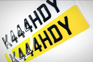 3D Gel Number Plates (Road Legal)